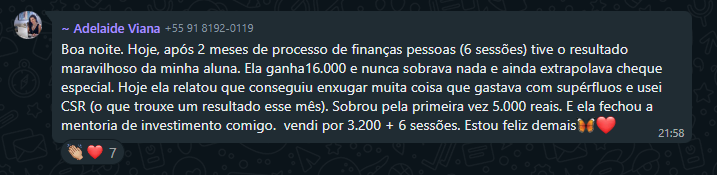 Depoimento de aluno Merakki